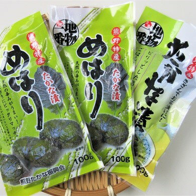 【ふるさと納税】熊野特産 たかな漬「めはり」100g×10袋 きざみ用100g×10袋