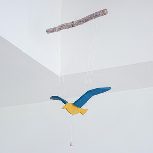 【tori dori とりどり】インテリアモビール 黄×青