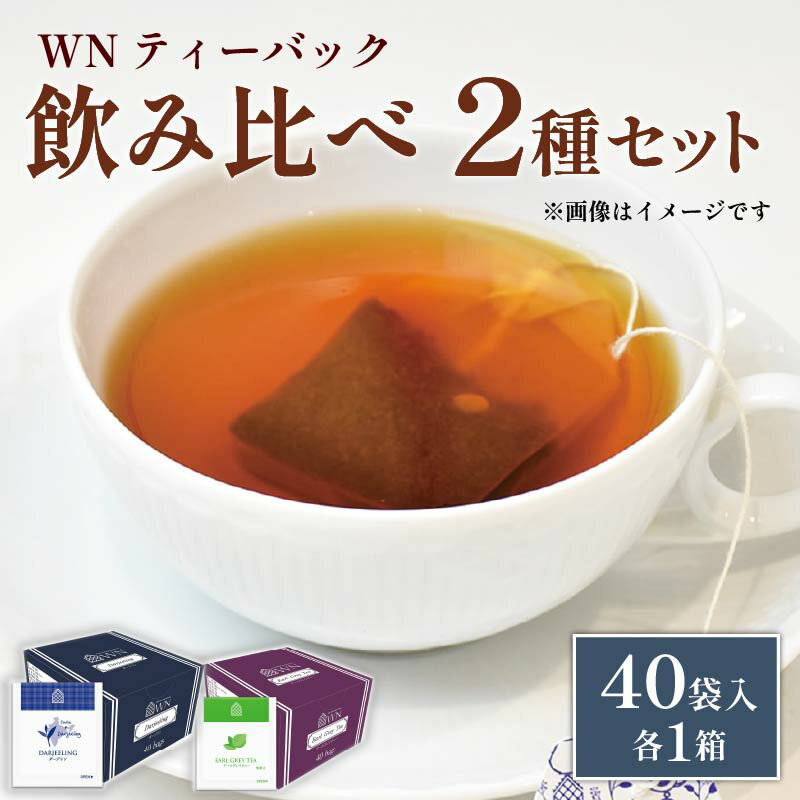【ふるさと納税】 アールグレイ ダージリン 紅茶 ティーバッグ 40袋入 ×各1箱 三井農林 WN ホワイトノーブル 飲み比べ セット 茶葉 ギフト プレゼント ブランド 人気 おいしい 香り 贅沢 リラックス 癒し 健康 おうち時間 藤枝市 静岡県