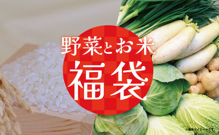 お米 野菜 福袋 米 もち米 3合 冬野菜 4～6品目 白菜 野菜 じゃがいも 野菜 さつみも 野菜