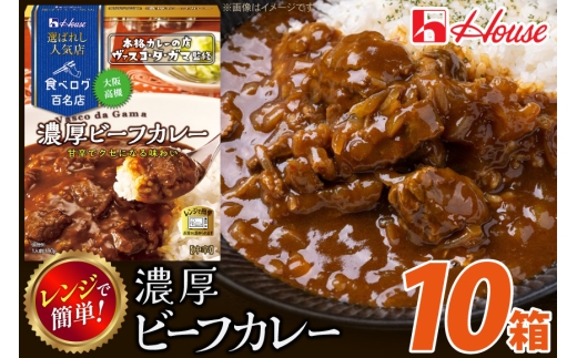 カレー レトルト ハウス 選ばれし人気店 濃厚ビーフカレー 10個 [翔栄通商 愛知県 江南市 ko23btu570031] レトルト食品 カレー ビーフ 中辛 ハウス食品 濃厚 レンジ 湯煎 ストッ