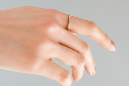 プラチナハーフエタニティリング　mk-435　CR-14