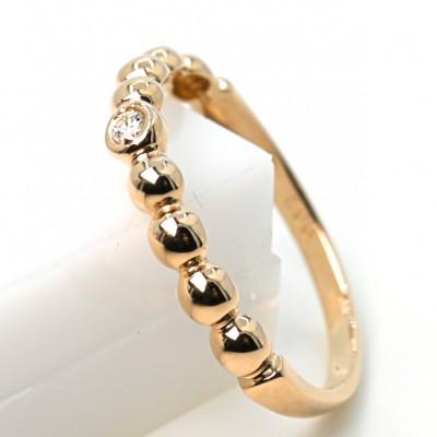 ふるさと納税 笛吹市 K18　鏡面丸玉デザインダイヤモンドリング　0.02CT　R3967DI-Y #9 |  | 01