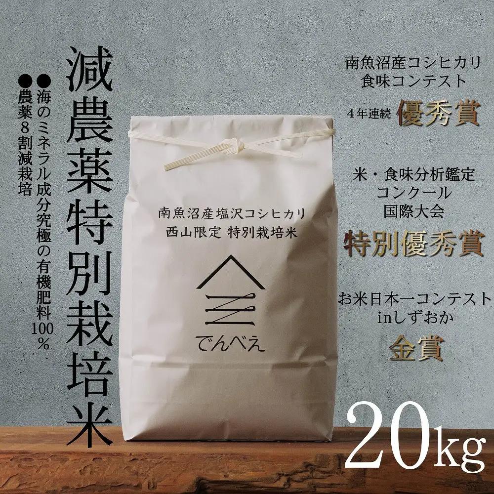 【令和8年新米予約】南魚沼食味コンクール4年連続優秀賞　8割減農薬特別栽培米20kg　南魚沼塩沢産コシヒカリ【2026年9月中旬から1ヶ月以内に順次発送予定】｜コシヒカリ