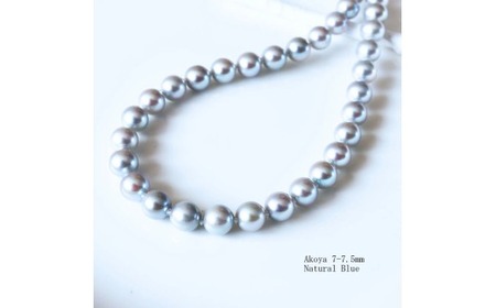 真珠 アクセサリー ネックレス パール 7mm ～ 7.5mm 伊勢志摩 志摩 志摩産 ギフト 母の日 ホワイトデー クリスマス 入学式 卒業式 成人式 結婚式 記念日 誕生日 フォーマル シンプル / 志摩産 あこや真珠 7-7.5mm ナチュラルブルー フォーマルネックレス 42cm