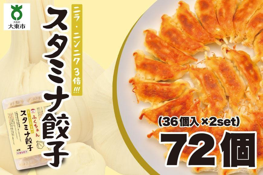 
【大阪名物】大阪ふくちぁんスタミナ餃子 冷凍生餃子 72個 ［36個入×2セット］
