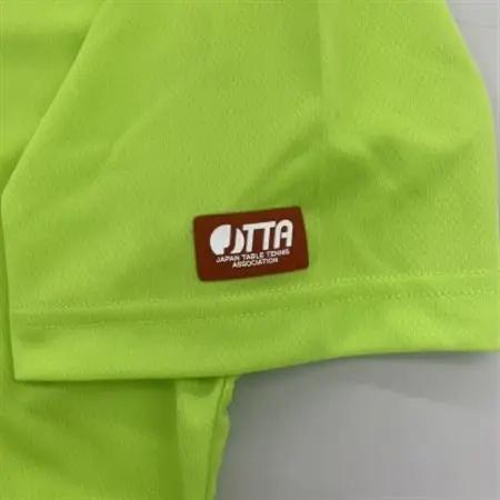 JTTA公認　卓球ユニフォーム【男女兼用(ドライ):Lサイズ】フラワー　ライム_装飾品・工芸品  洋服 _【1518834】