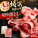 【ふるさと納税】国産和牛切落し 600g 肉 お肉 国産 和牛 冷凍 大阪府高槻市/株式会社ミートモリタ屋[AOAI010]