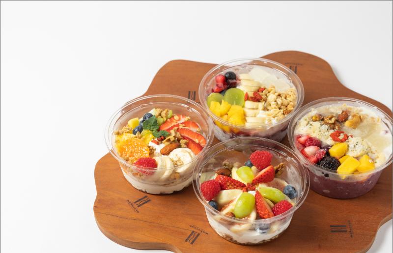 季節のフルーツのグリークヨーグルト 2個＆アサイーボウル 2個 定期便 12回 12か月【毎月配送コース】