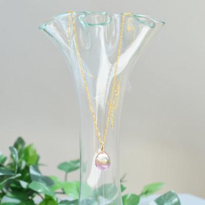 ふるさと納税 長沼町 【Soukore】ガラスアクセサリー・イエローピンク・ネックレス |  | 02