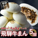 【ふるさと納税】飛騨牛まん 5個セット 中華まん にくまん 牛まん 飛騨牛 ｜ おすすめ 人気 あったか レンチン みそ味 株式会社清水弥生堂　GV007 | 中華まん にくまん 牛まん 飛騨牛 惣菜 清水弥生堂 飛騨高山 間食 おやつ