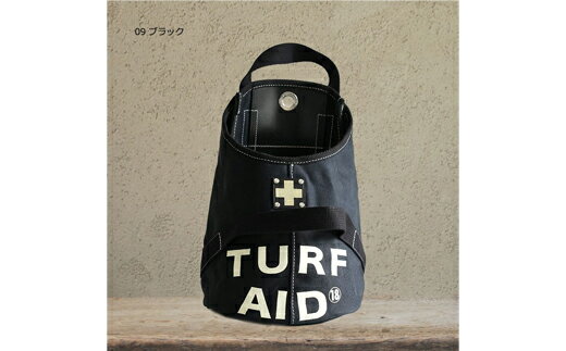 【ふるさと納税】木の庄帆布 【CLUBER BASE クラバーベース】CLUBER BASE “TURF AID“ BAGターフエイドバッグ／砂袋／目土袋（ブラック） / 数量限定 ゴルフ デイボット修復 マナーグッズ ラウンドグッズ ゴルフ用品 日本製 高級 かばん シンプル 日本製 おしゃれ 黒色