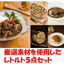 【ふるさと納税】【厳選素材・保存料・化学調味料・食品添加物不使用！】農舎のレトルト5点セット