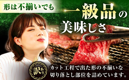 【6回定期便】 【A4-A5】 長崎和牛 焼肉切り落とし 約1kg（500g×2パック）【形に訳あり】長与町/meat shop FUKU[ECS071]