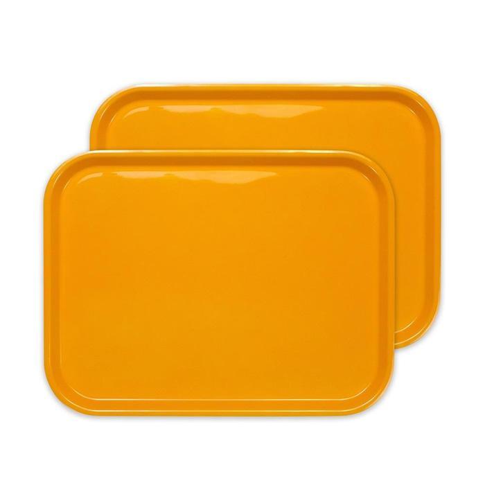 【ふるさと納税】カラフルピノトレー L 39cm イエロー 2枚組 タツクラフト 【Tk55】 | キッチン用品 食器 キッチンファブリック お盆 トレー