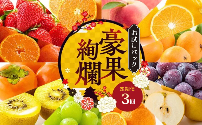 【定期便3回】 【お試しパック】フルーツ 果物 定期便  いちご 桃 シャインマスカット 苺 さぬきひめ もも 飯山の桃 飯山 詰め合わせ 旬のフルーツ 旬 ギフト フルーツ定期便 果物定期 果物定期便 人気果物 豪果絢爛 香川県 丸亀市