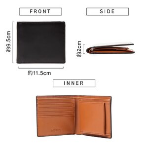 二つ折り財布 メンズ 本革 D.BROWN｜二つ折り