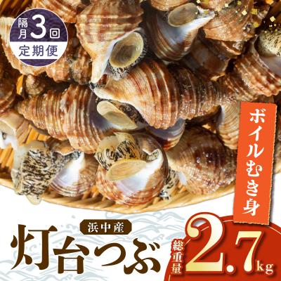 ふるさと納税 浜中町 &lt;全3回・隔月&gt;灯台つぶ定期便【総重量2.7kg】_H0023-004