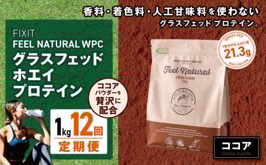 【定期便12回】FEEL NATURAL ココア  | G.Oホールディングス フィールナチュラル ダイエット サポート 置き換え プロティン プロテイン 朝食 乳酸菌 ダイエットサポート ドリンク 食事 国産 美容 ホエイプロテイン ココア 抹茶 ミルクティー プレーン 栃木県 真岡市 送料無料