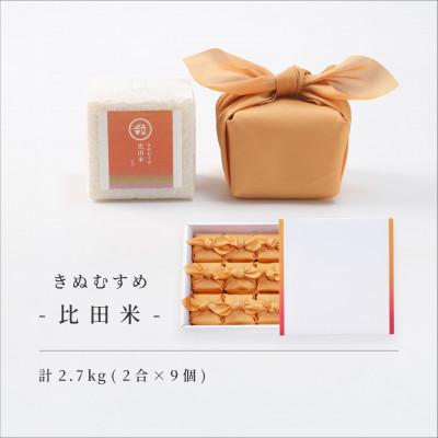 ふるさと納税 松江市 比田米(きぬむすめ)真空キューブ 2合×9個セット(2700g)令和7年産(松江市)