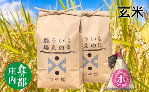 食の都庄内　【令和7年産・玄米】特別栽培米つや姫5kg×2袋+つやポン《井上農場》 [NY2-G04(産直出前便)]