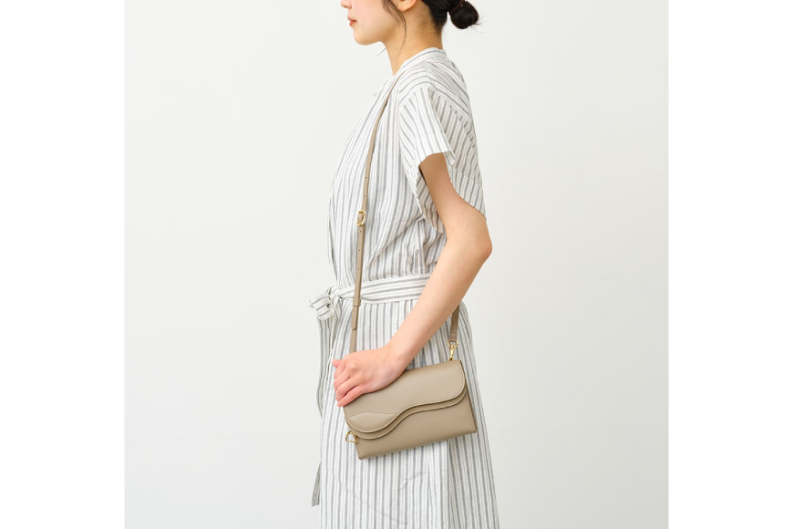 SOMES SA-17 ウォレットショルダー グレージュ [ソメスサドル 北海道 砂川市 12260908] ソメス お財布ポシェット ウォレットショルダーバッグ ブランド 日本製 本革 革 革製品 