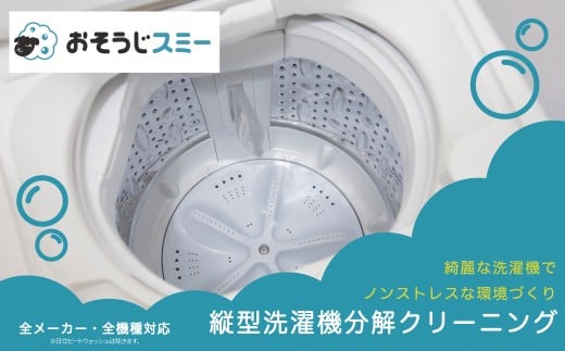 【施工場所：柏市限定】 縦型洗濯機分解クリーニング 〈 洗濯機 おそうじ チケット 実家 おすすめ 清掃 住まい おうち 大掃除 プレゼント 返礼品 ふるさと納税  〉