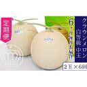 【ふるさと納税】【6か月定期便】クラウンメロン【並（白等級）】中玉（1.3kg前後）2玉入り　定期便・果物類・メロン青肉・クラウンメロン・メロン・フルーツ・果物・6か月・6回・半年