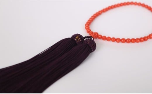 赤珊瑚の片手数珠 訳あり 珊瑚 赤サンゴ 数珠 