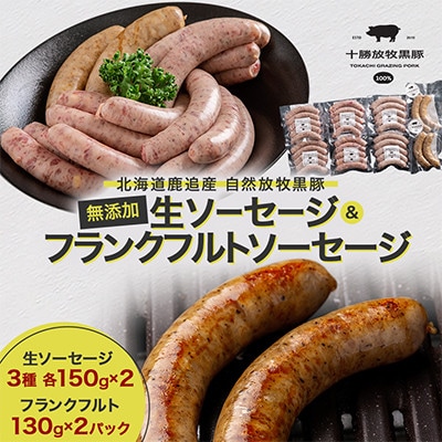 【毎月定期便】無添加生ソーセージ3種&フランクフルトソーセージ　計1.16kg全4回【配送不可地域：離島】【4092564】