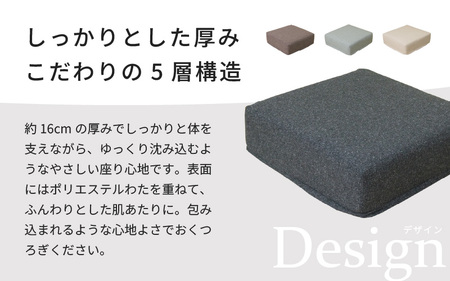 【ブラック】低反発スツール ニーノ ／ ゆったり デザイン マットレス オットマン [aw055-a011_01]