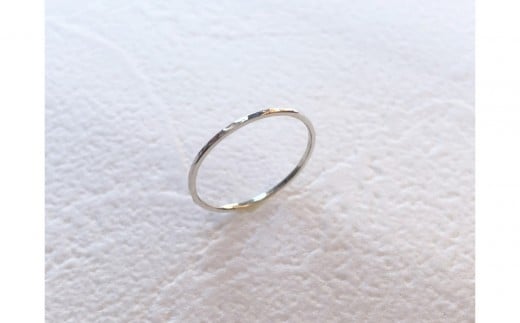 
                  シルバー 丸つち目 極細リング（ハンドメイド）【サイズ：1号～12号】
                
