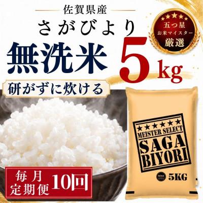 ふるさと納税 多久市 【毎月定期便】【無洗米】さがびより5kg(多久市)全10回