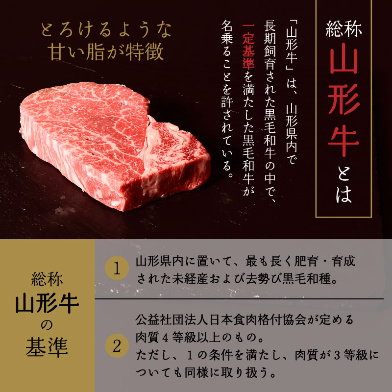 【冷蔵便】山形牛 希少のシャトーブリアン 150ｇ×2枚 A5ランク 赤身 【毎月数量限定】※ 配送不可 沖縄・離島　100-D-NK012 150ｇ×2枚