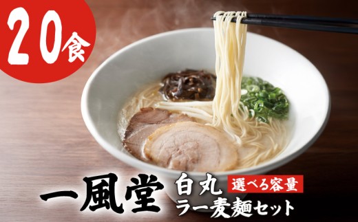 一風堂白丸ラー麦麺セット（20食） 一風堂 豚骨ラーメン とんこつラーメン トンコツラーメン tonnkotura-menn 拉麺 らーめん 福岡県 川崎町