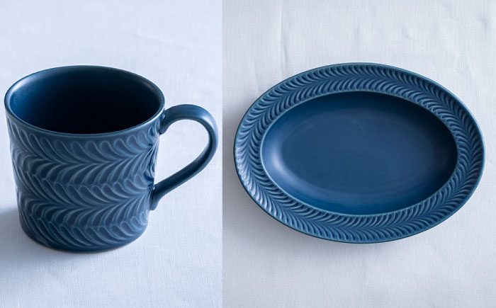 【波佐見焼】【大人気】ローズマリー デニム・マットブラック プレート ボウル マグカップ 含む 10点セット【翔芳窯】 [FE187]