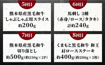 全12回 お肉づくし満腹定期便 馬刺し生レバーハツサーロインステーキAYZZ003