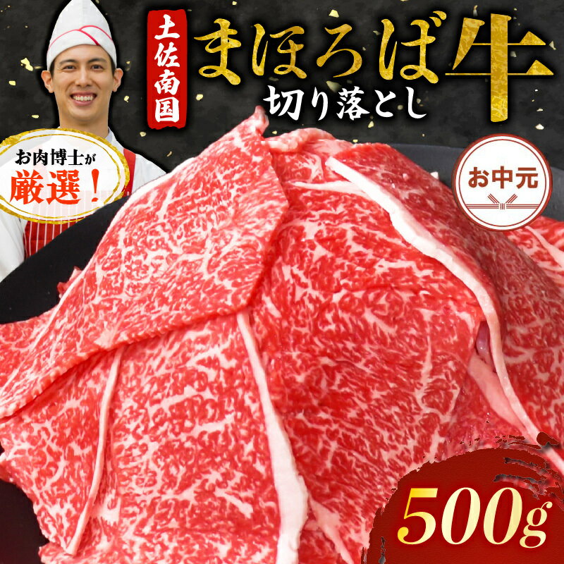 【ふるさと納税】 【お中元/熨斗あり】土佐南国まほろば牛切り落し 500g 小分け 国産牛 お肉 牛肉 切落し 冷凍 送料無料 人気 高知県 南国市