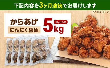 【全3回定期便】からあげ ニンニク醤油味　5kg　計15kg【から太郎】[BDBC002-10]