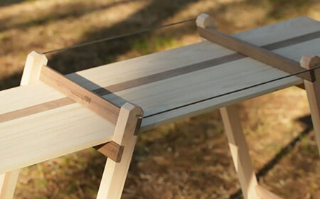 ひのきのキャンプ用ダブルラック / アウトドア アウトドアグッズ キャンプ ラック 棚 ひのき ウォールナット 人気 おすすめ 【196｜ひのきのキャンプ用品】[ATBG005]