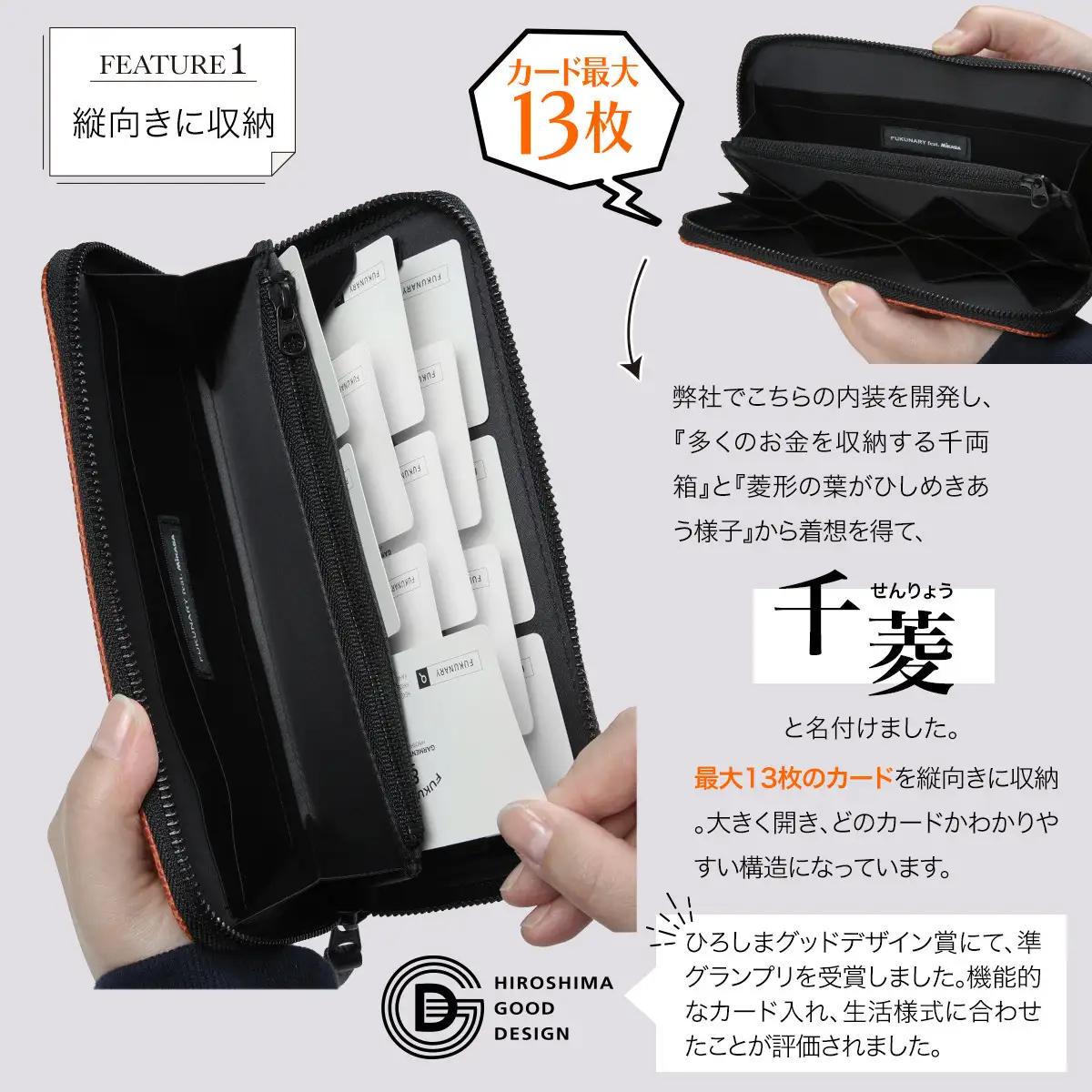 FUKUNARY 長財布 ブラウン ミカサ MIKASA バスケットボール ラウンドファスナー ファスナー ブランド メンズ レディース おしゃれ 大容量 小銭入れ 千菱 せんりょう 日本製 広島市 