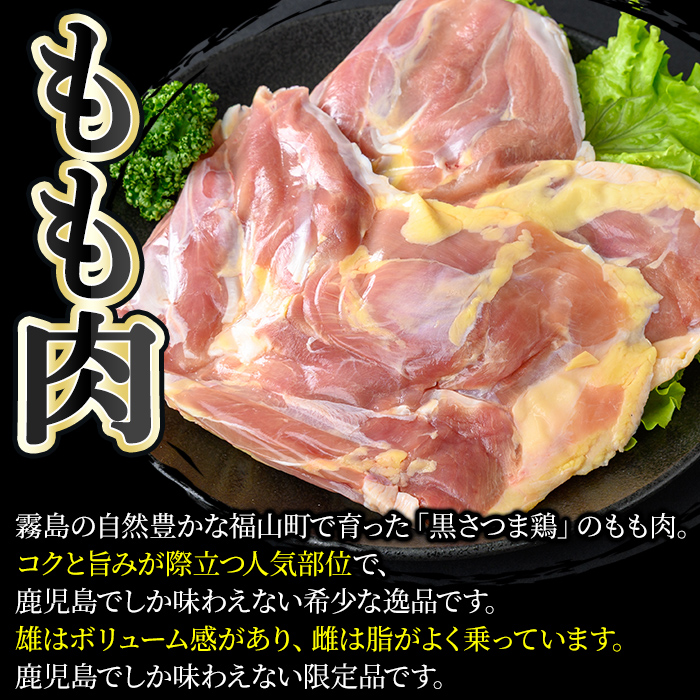 K-419 鹿児島県産黒さつま鶏 特選もも肉(2枚・計700g以上)【ビッグバード・カピリナ】 国産 鶏肉 鳥肉 モモ肉 鶏もも肉 肉 とりにく