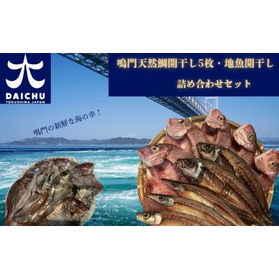 ふるさと納税 鳴門市 鳴門天然鯛開干し5枚・地魚開干し・詰め合わせセット