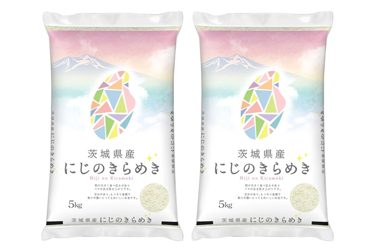 新米【令和7年産】茨城県産 にじのきらめき 白米 10kg (5kg×2袋)｜お米 おこめ 精米 直送 産直 稲敷 茨城 [1780]