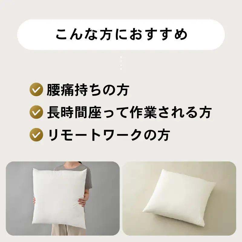 ウレタン×高密度反毛わた ハイブリッドヌード座布団 2枚（銘仙判55×59cm）（側ポリエステル）[A-20455]