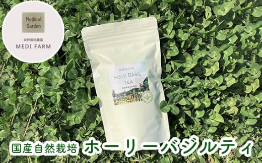 
No.181 国産自然栽培ホーリーバジルティ20g ／ ハーブティー お茶 ナチュラル 愛知県
