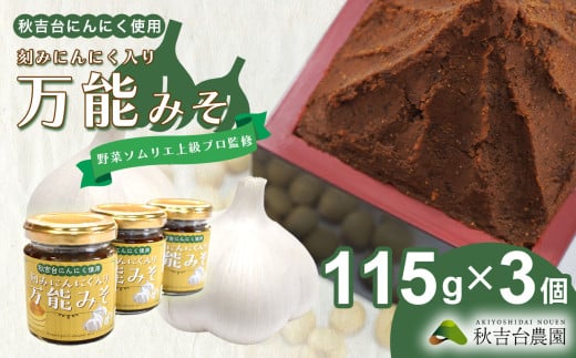 野菜ソムリエ 上級プロ 監修 ! 刻みにんにく 入り 万能 みそ（ 秋吉台 にんにく 使用 ） ｜ 山口県 山口 ふるさと 納税 支援品 返礼品 支援 返礼 にんにく 国産 味噌 みそ 刻み 調味料 健康 取り寄せ ご当地 お土産 名産品 特産品 美祢 美祢市 秋吉台
