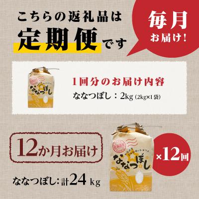 ふるさと納税 滝川市 【令和7年産】12ヶ月連続お届け!ななつぼし2kg 特A ブランド米 米 白米 精米 北海道 定期便 |  | 02