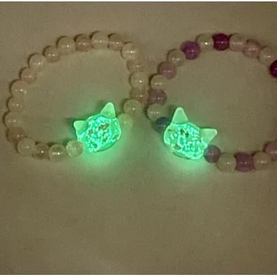 ふるさと納税 奈良市 光る猫玉とアメジストのブレスレット(レディースサイズ) |  | 03