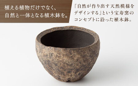【宝寿窯】植木鉢（小）moon[UCN026-3]